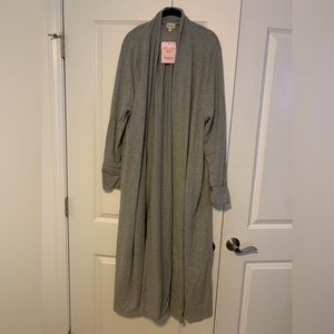 Baea Duster Length Open Cardigan w/ Pockets Size: 3X in Grey